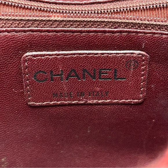 Chanel Rare Black Burgundy Fur Diamond Quilted Classic Flap Bag - Picture 8 of 9